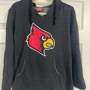 University of Louisville Campus Heritage Charcoal Hoodie with Red Accents